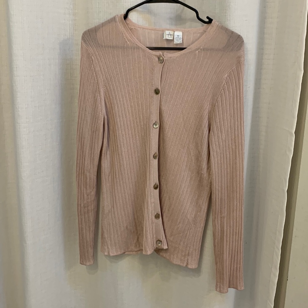 Anne Klein Pink Cardigan - Medium